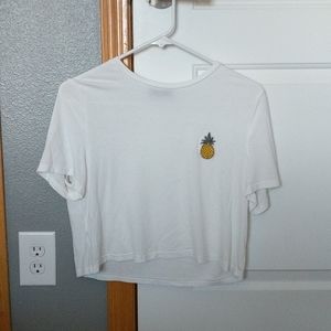 NWT ROMWE Patched On Pineapple Tee